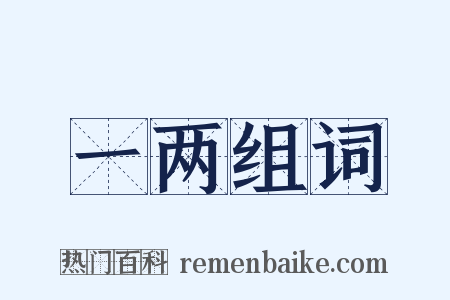 一两组词是什么意思的图片